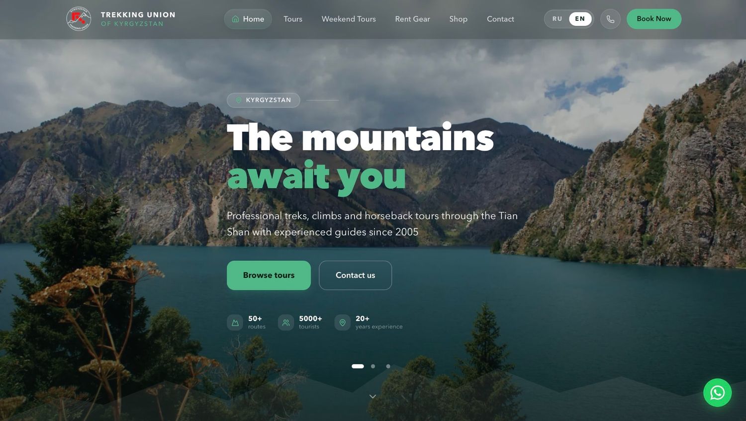 TUK Travel Website project screenshot