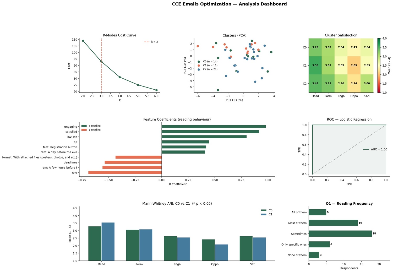 CCE Email Optimization Analysis project screenshot